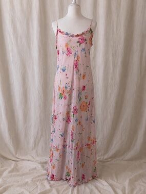 Vintage Victoria's Secret Sheer Floral Maxi Dress